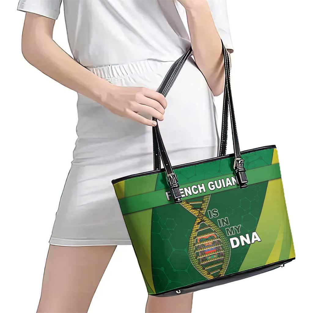 French Guiana Is In My DNA Leather Tote Bag - Wonder Print Shop