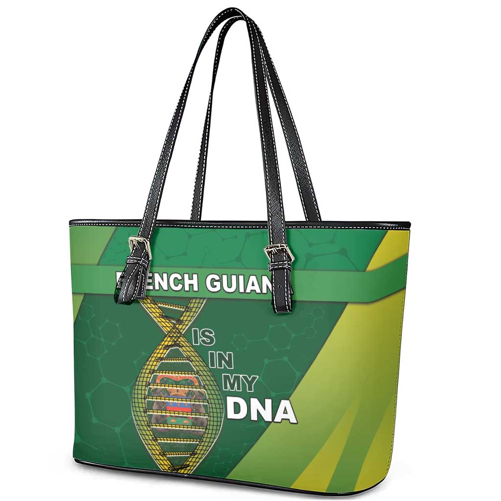 French Guiana Is In My DNA Leather Tote Bag - Wonder Print Shop