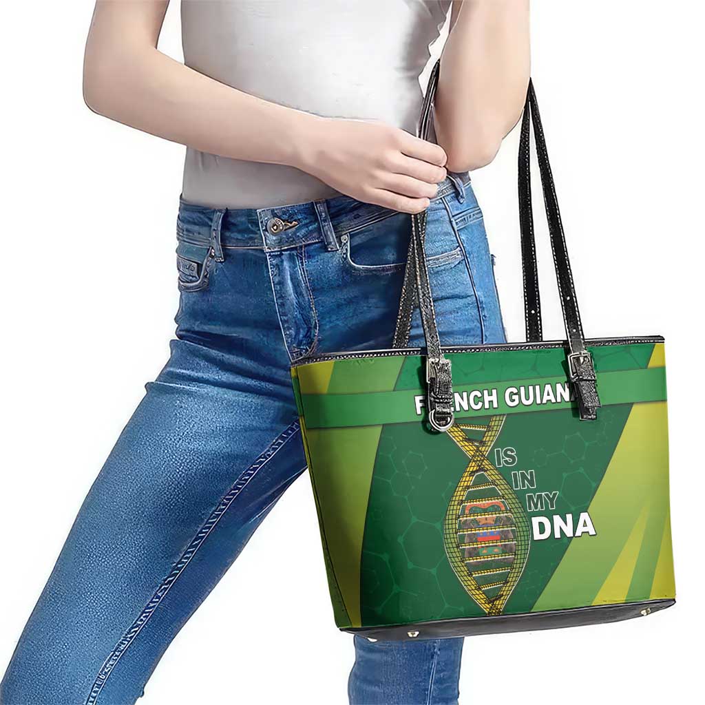 French Guiana Is In My DNA Leather Tote Bag - Wonder Print Shop