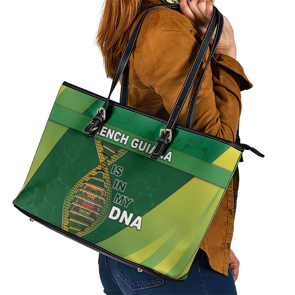 French Guiana Is In My DNA Leather Tote Bag - Wonder Print Shop