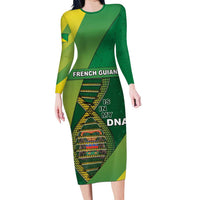 French Guiana Is In My DNA Long Sleeve Bodycon Dress - Wonder Print Shop