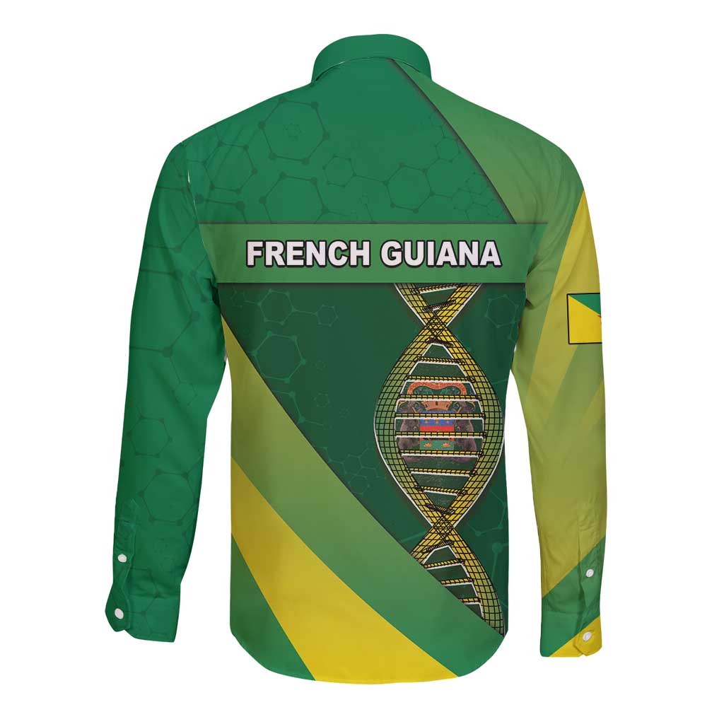 French Guiana Is In My DNA Long Sleeve Button Shirt - Wonder Print Shop
