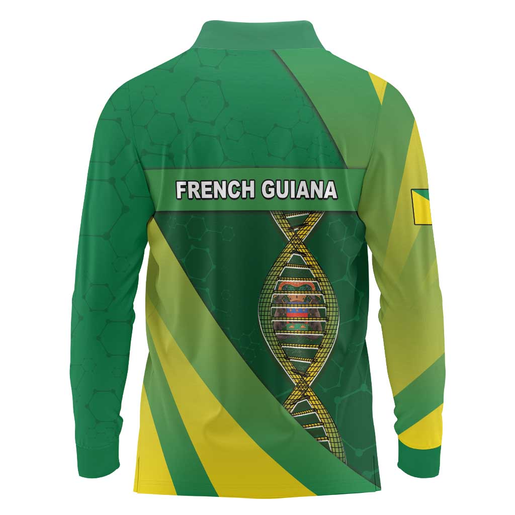 French Guiana Is In My DNA Long Sleeve Polo Shirt - Wonder Print Shop