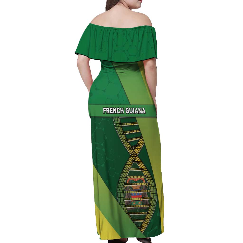 French Guiana Is In My DNA Off Shoulder Maxi Dress - Wonder Print Shop