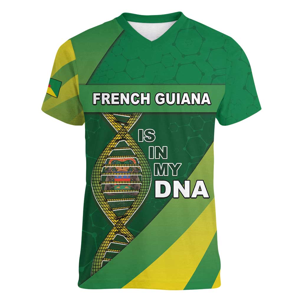 French Guiana Is In My DNA Women V-Neck T-Shirt - Wonder Print Shop