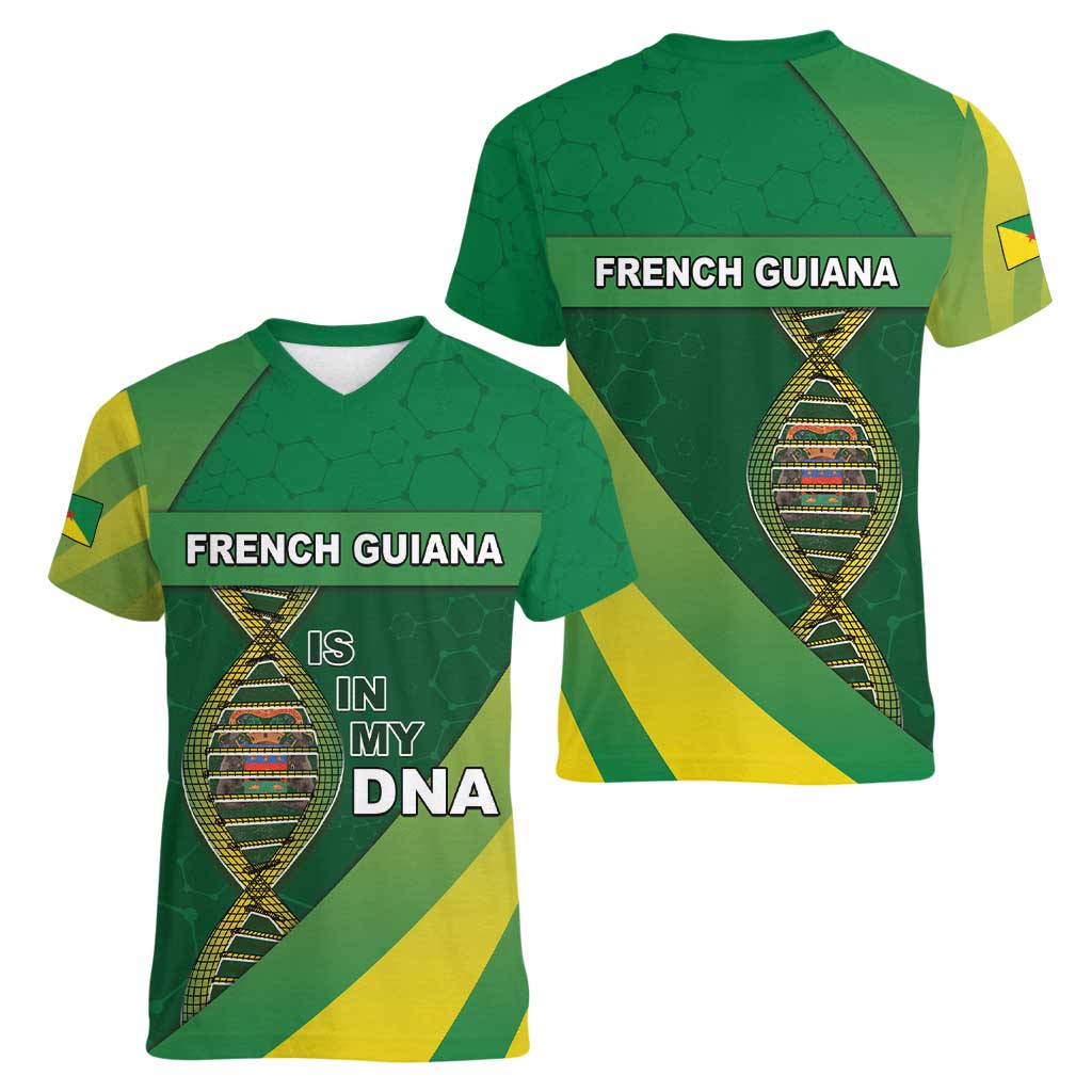French Guiana Is In My DNA Women V-Neck T-Shirt - Wonder Print Shop