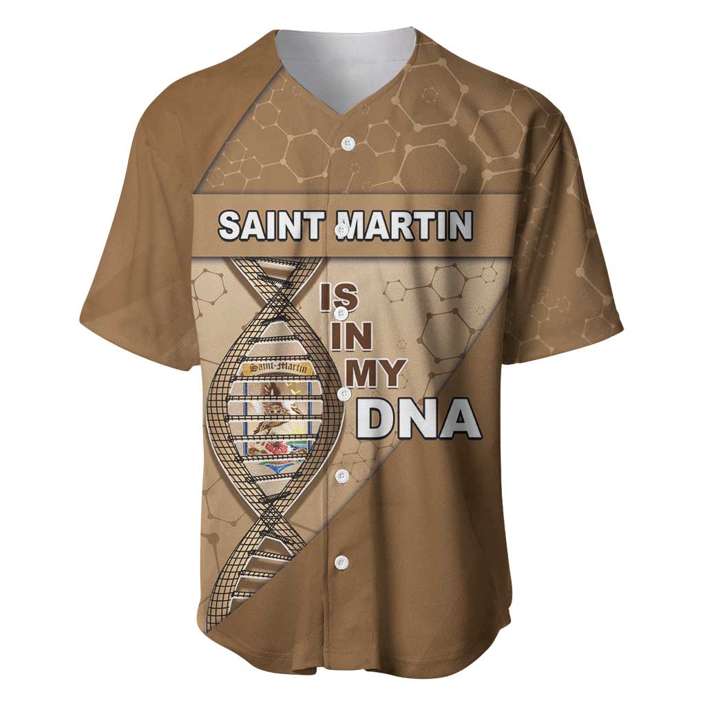 Saint Martin Is In My DNA Baseball Jersey - Wonder Print Shop