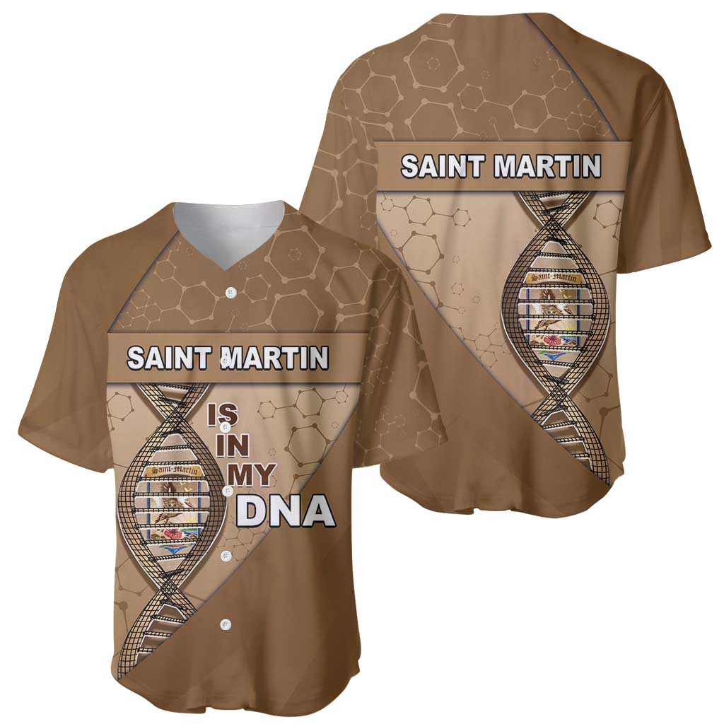 Saint Martin Is In My DNA Baseball Jersey - Wonder Print Shop