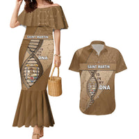 Saint Martin Is In My DNA Couples Matching Mermaid Dress and Hawaiian Shirt - Wonder Print Shop