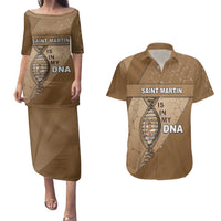 Saint Martin Is In My DNA Couples Matching Puletasi and Hawaiian Shirt - Wonder Print Shop