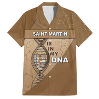 Saint Martin Is In My DNA Family Matching Off The Shoulder Long Sleeve Dress and Hawaiian Shirt - Wonder Print Shop