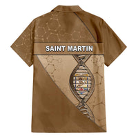 Saint Martin Is In My DNA Family Matching Off The Shoulder Long Sleeve Dress and Hawaiian Shirt - Wonder Print Shop