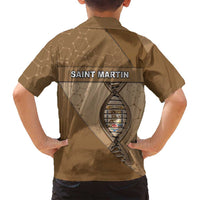 Saint Martin Is In My DNA Family Matching Off Shoulder Maxi Dress and Hawaiian Shirt - Wonder Print Shop