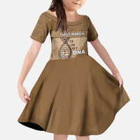 Saint Martin Is In My DNA Family Matching Off Shoulder Maxi Dress and Hawaiian Shirt - Wonder Print Shop
