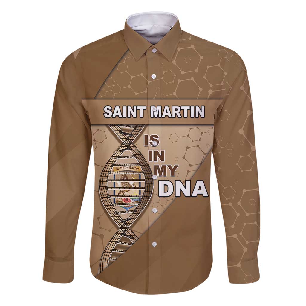 Saint Martin Is In My DNA Family Matching Off Shoulder Maxi Dress and Hawaiian Shirt - Wonder Print Shop
