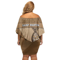 Saint Martin Is In My DNA Family Matching Off Shoulder Short Dress and Hawaiian Shirt - Wonder Print Shop