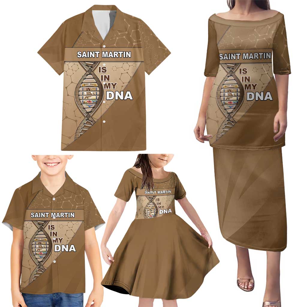 Saint Martin Is In My DNA Family Matching Puletasi and Hawaiian Shirt - Wonder Print Shop