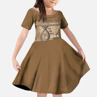 Saint Martin Is In My DNA Family Matching Short Sleeve Bodycon Dress and Hawaiian Shirt - Wonder Print Shop