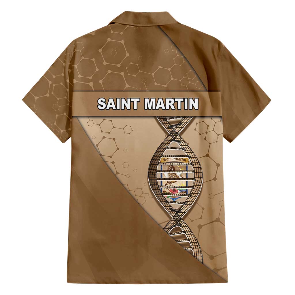 Saint Martin Is In My DNA Family Matching Short Sleeve Bodycon Dress and Hawaiian Shirt - Wonder Print Shop