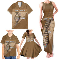 Saint Martin Is In My DNA Family Matching Tank Maxi Dress and Hawaiian Shirt - Wonder Print Shop