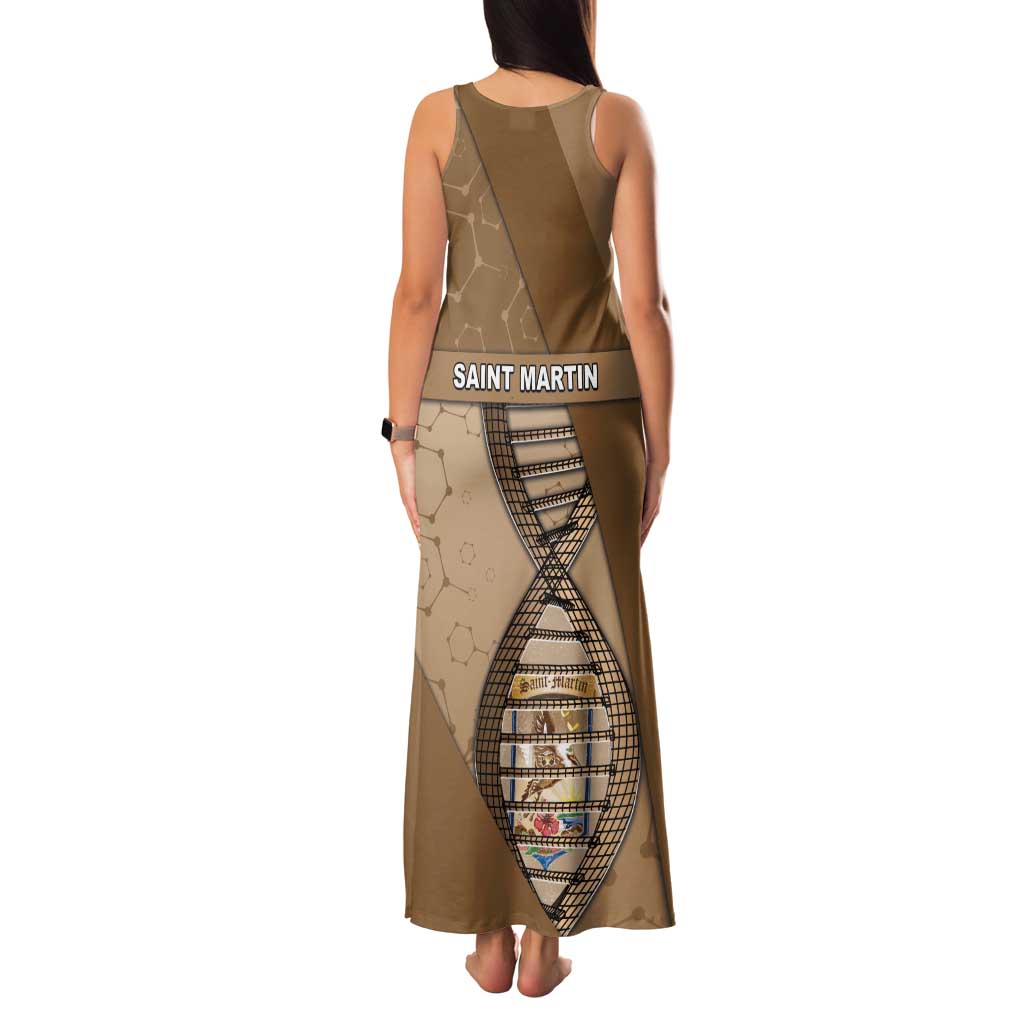 Saint Martin Is In My DNA Family Matching Tank Maxi Dress and Hawaiian Shirt - Wonder Print Shop