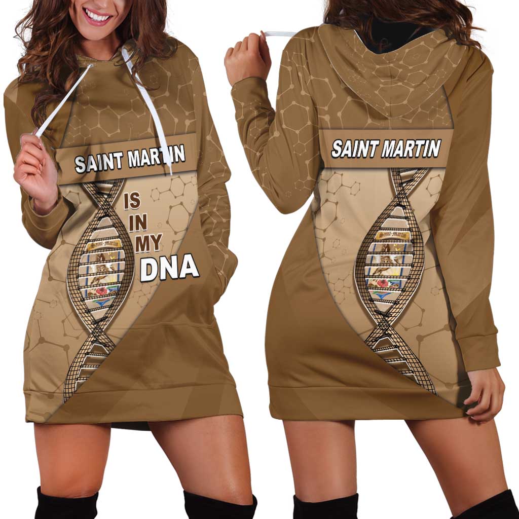 Saint Martin Is In My DNA Hoodie Dress - Wonder Print Shop