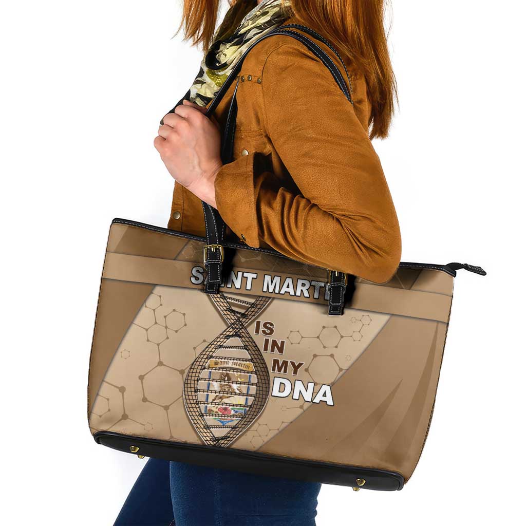 Saint Martin Is In My DNA Leather Tote Bag - Wonder Print Shop
