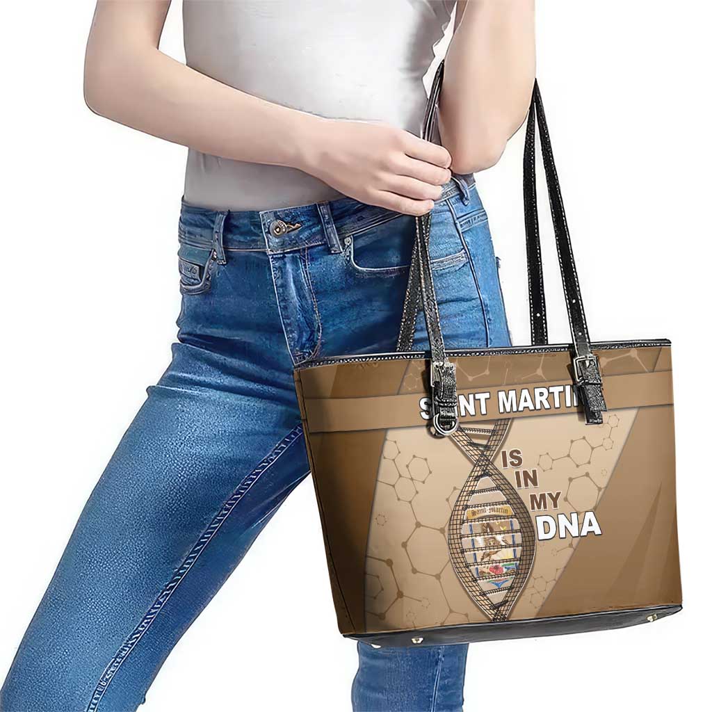 Saint Martin Is In My DNA Leather Tote Bag - Wonder Print Shop