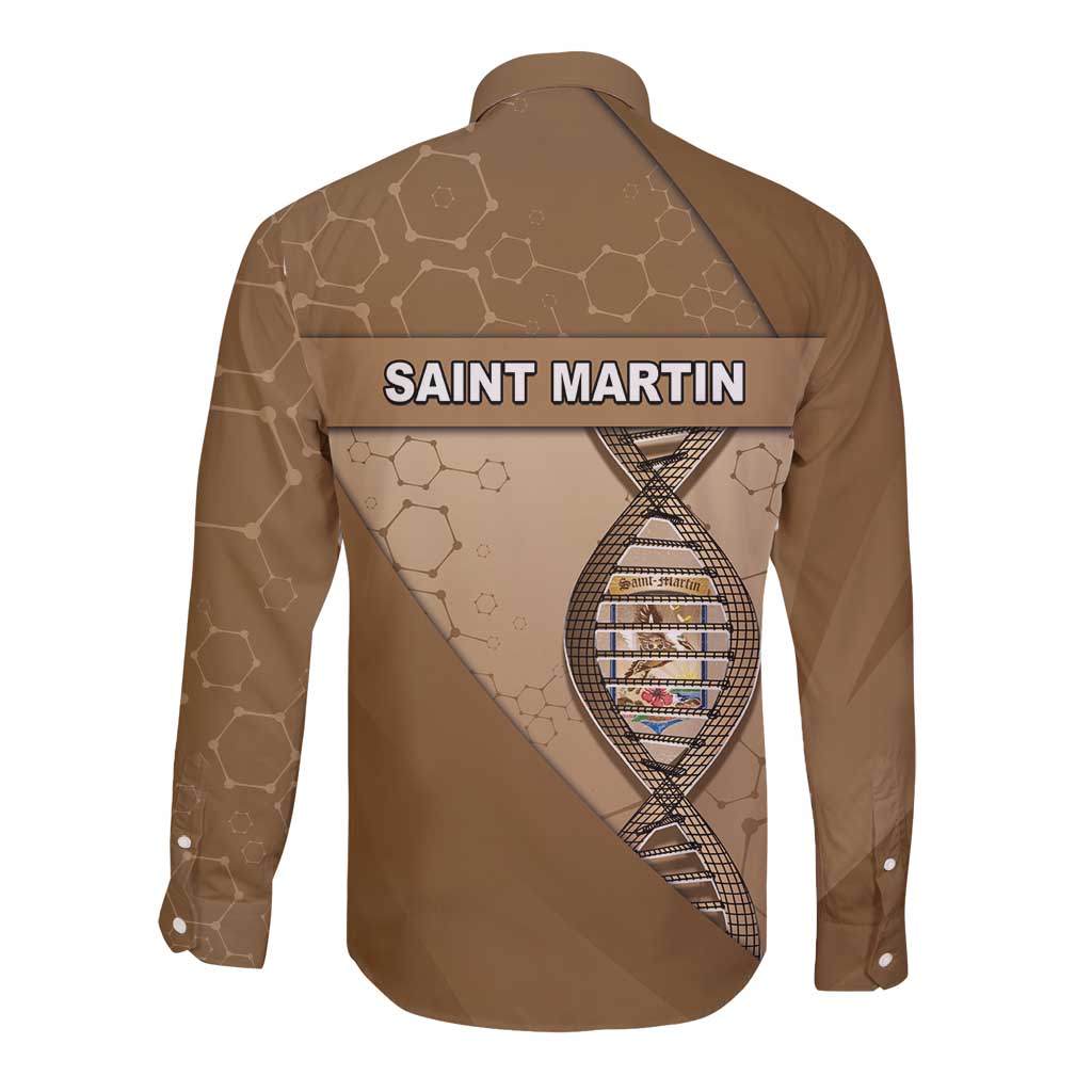 Saint Martin Is In My DNA Long Sleeve Button Shirt - Wonder Print Shop