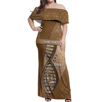 Saint Martin Is In My DNA Off Shoulder Maxi Dress - Wonder Print Shop