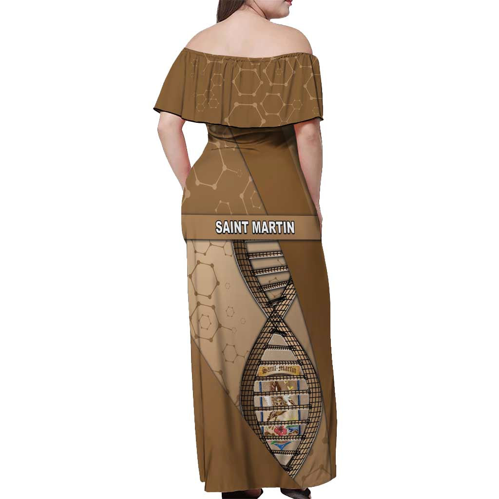 Saint Martin Is In My DNA Off Shoulder Maxi Dress - Wonder Print Shop
