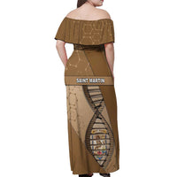 Saint Martin Is In My DNA Off Shoulder Maxi Dress - Wonder Print Shop