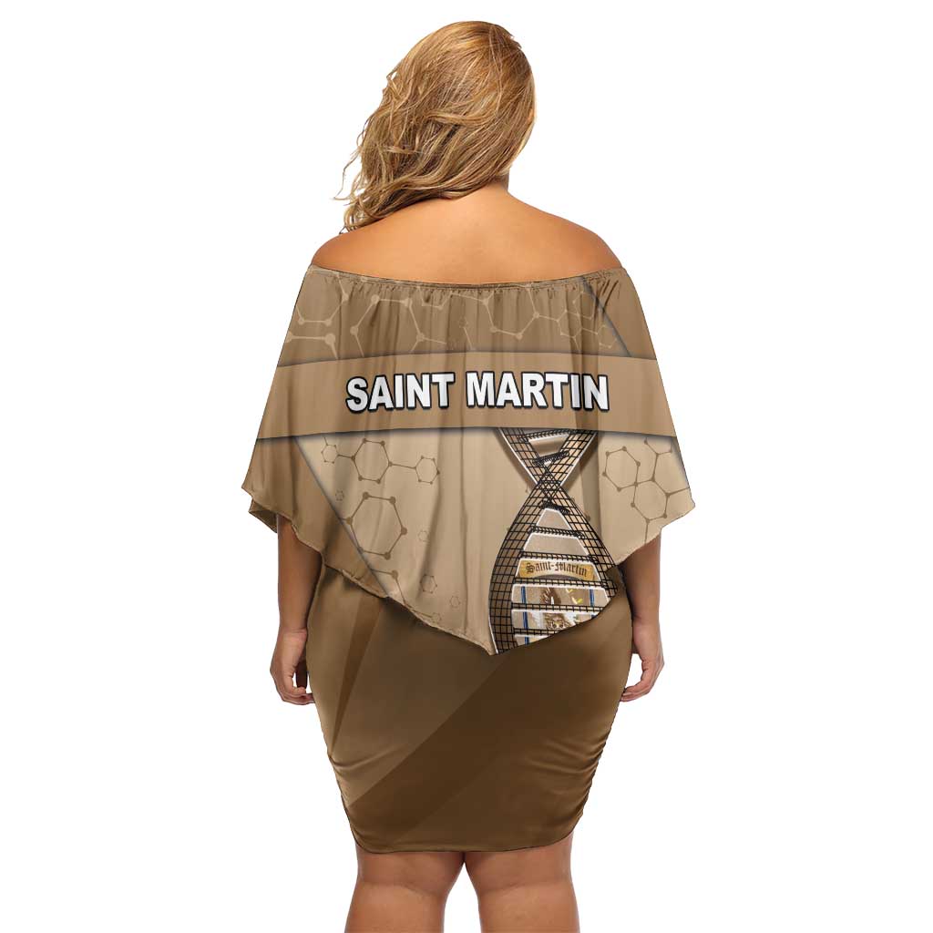 Saint Martin Is In My DNA Off Shoulder Short Dress - Wonder Print Shop