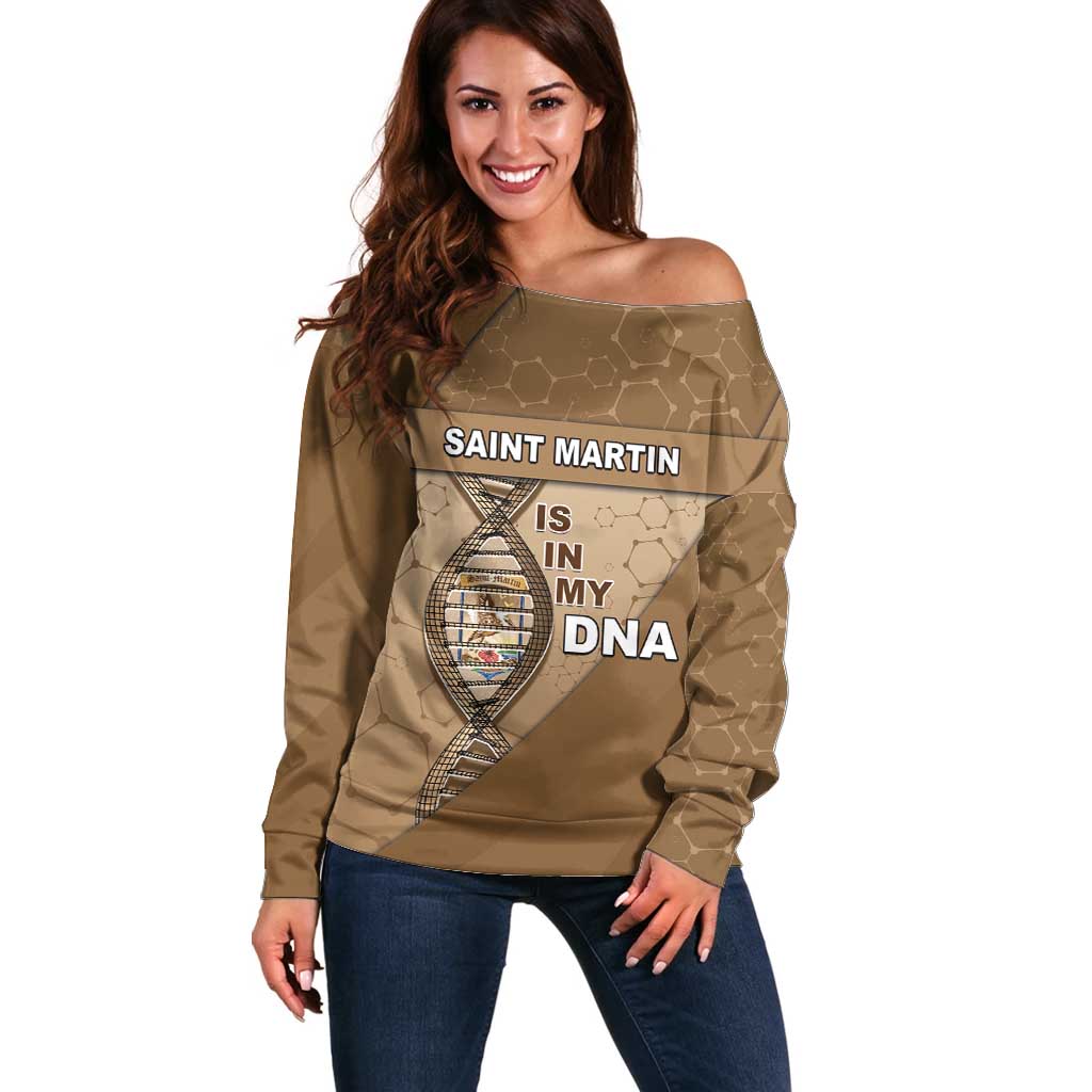 Saint Martin Is In My DNA Off Shoulder Sweater - Wonder Print Shop