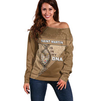 Saint Martin Is In My DNA Off Shoulder Sweater - Wonder Print Shop
