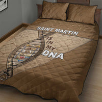 Saint Martin Is In My DNA Quilt Bed Set - Wonder Print Shop
