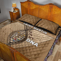Saint Martin Is In My DNA Quilt Bed Set - Wonder Print Shop