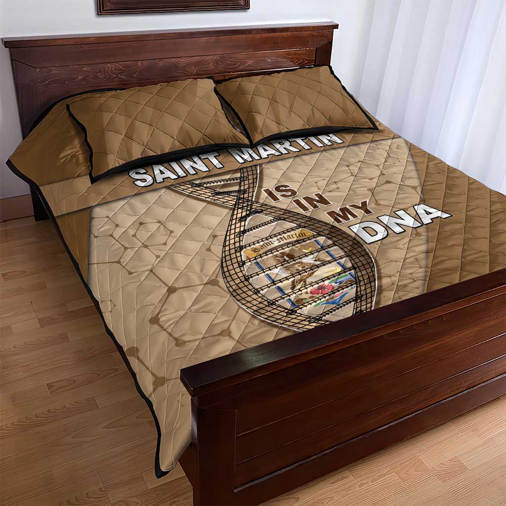 Saint Martin Is In My DNA Quilt Bed Set - Wonder Print Shop