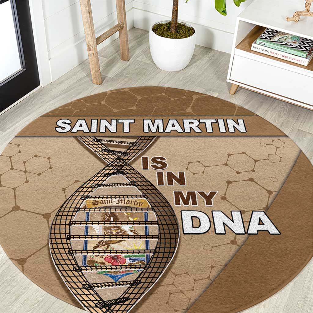 Saint Martin Is In My DNA Round Carpet - Wonder Print Shop