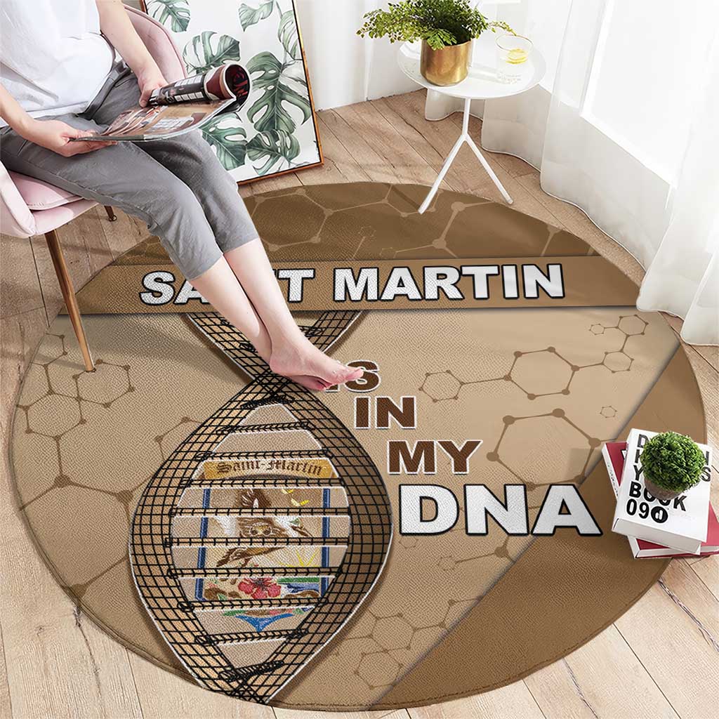 Saint Martin Is In My DNA Round Carpet - Wonder Print Shop