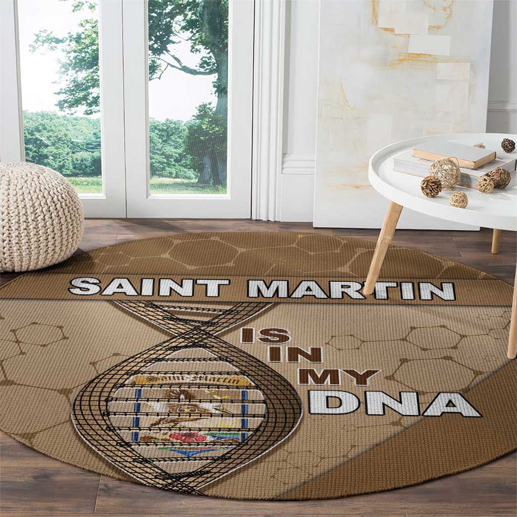 Saint Martin Is In My DNA Round Carpet - Wonder Print Shop