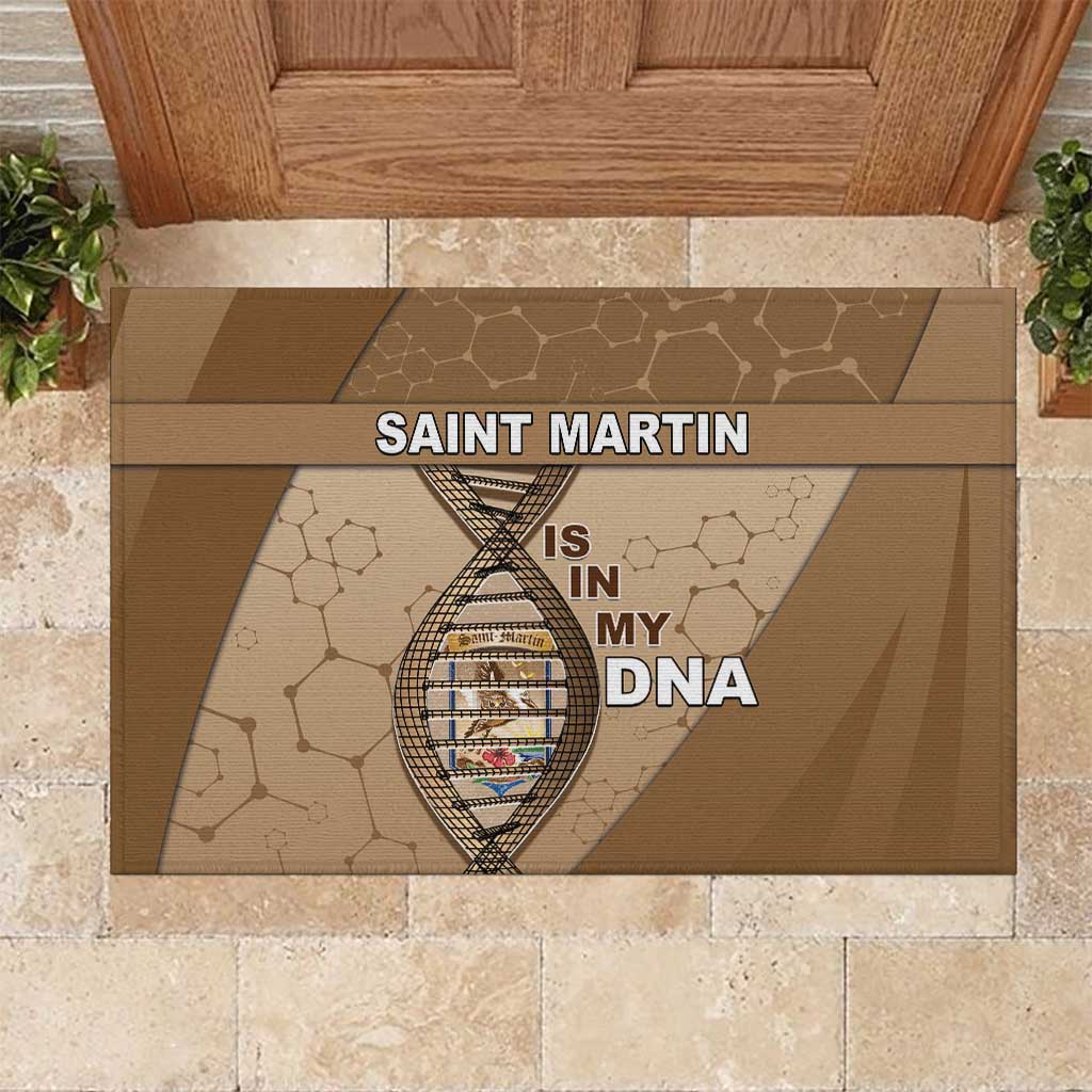 Saint Martin Is In My DNA Rubber Doormat - Wonder Print Shop