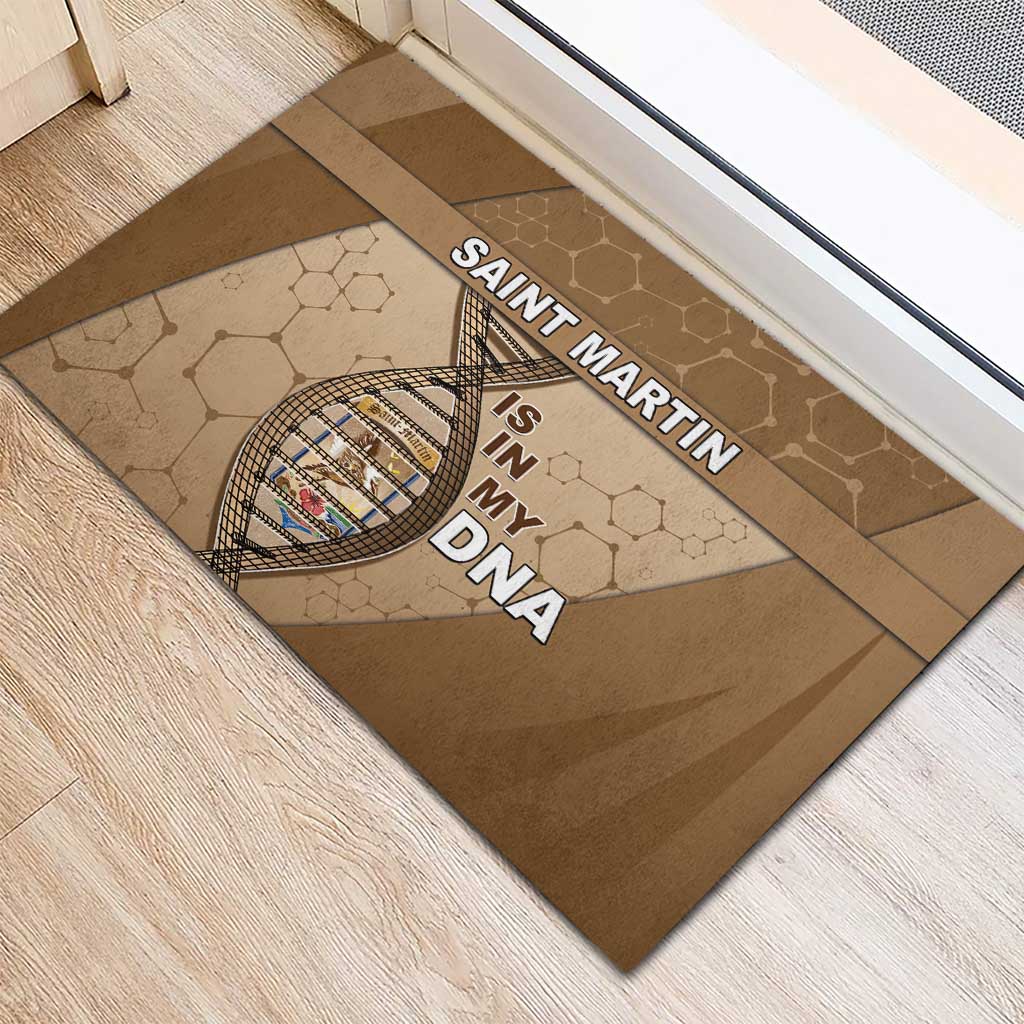 Saint Martin Is In My DNA Rubber Doormat - Wonder Print Shop
