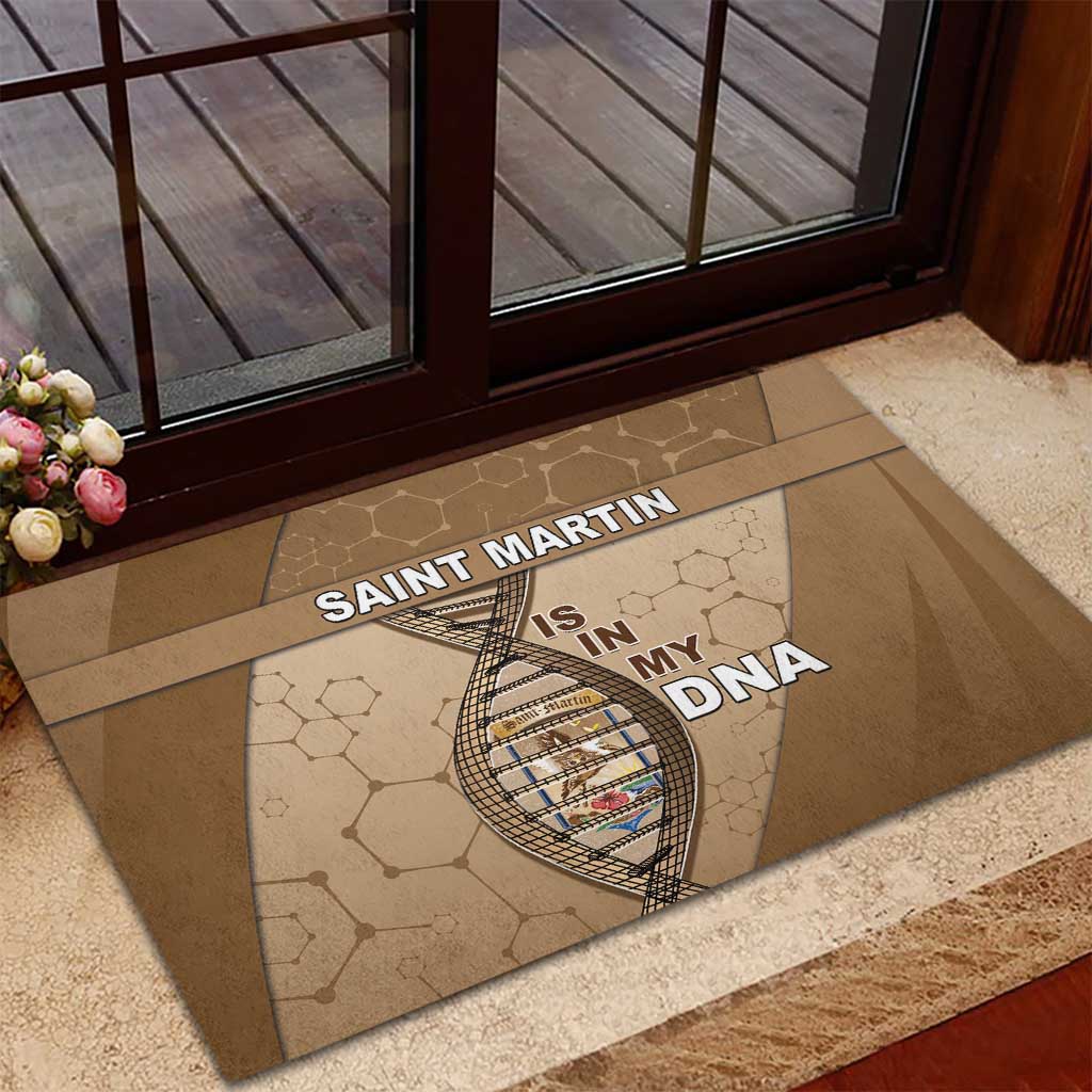Saint Martin Is In My DNA Rubber Doormat - Wonder Print Shop