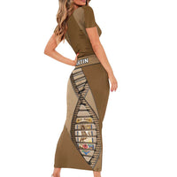 Saint Martin Is In My DNA Short Sleeve Bodycon Dress - Wonder Print Shop
