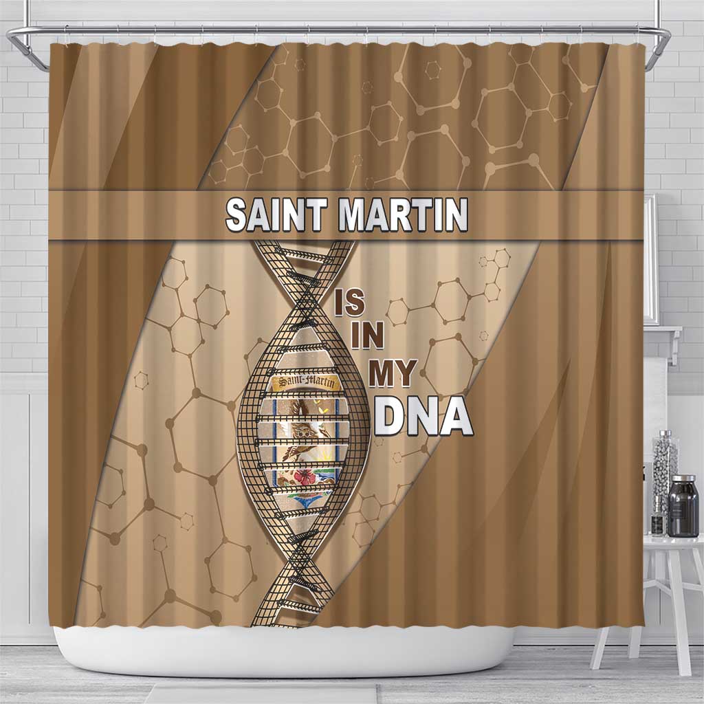 Saint Martin Is In My DNA Shower Curtain - Wonder Print Shop