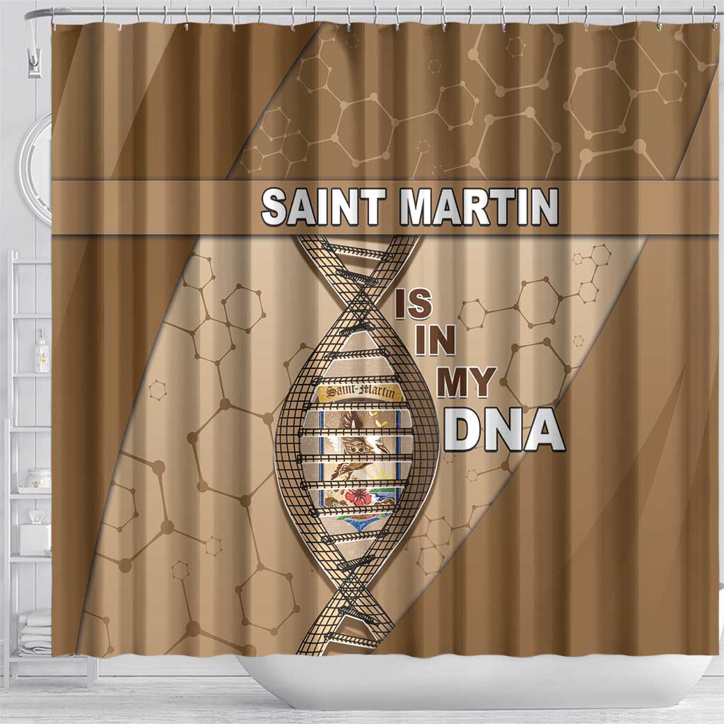 Saint Martin Is In My DNA Shower Curtain - Wonder Print Shop