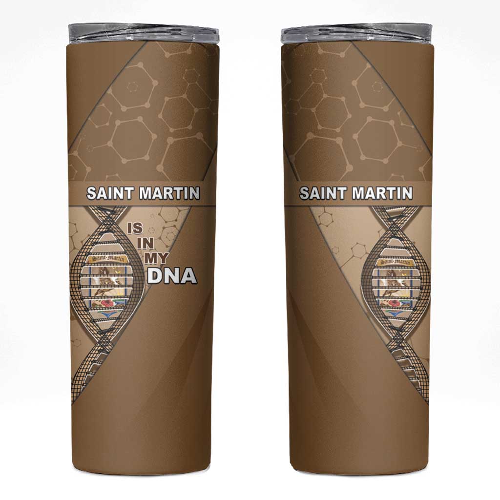 Saint Martin Is In My DNA Skinny Tumbler - Wonder Print Shop