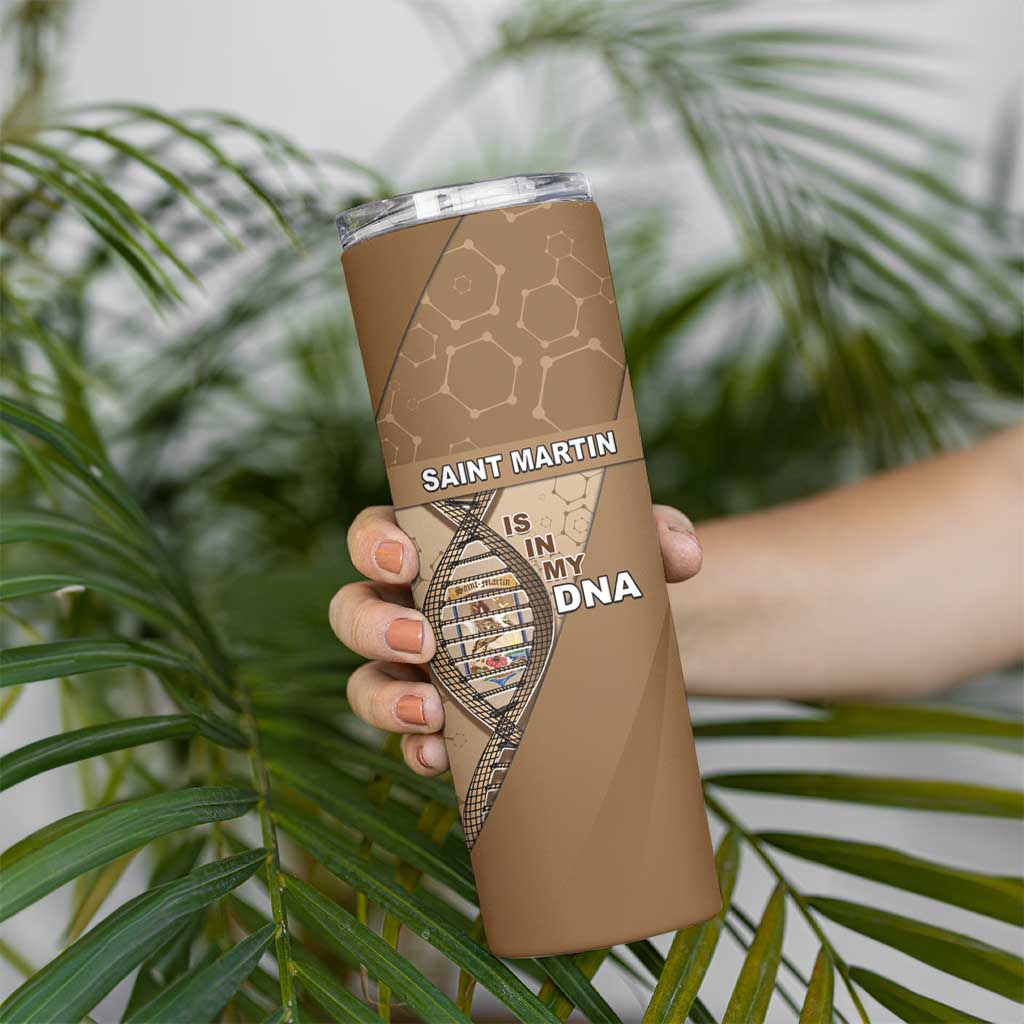 Saint Martin Is In My DNA Skinny Tumbler - Wonder Print Shop