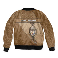 Saint Martin Is In My DNA Sleeve Zip Bomber Jacket - Wonder Print Shop